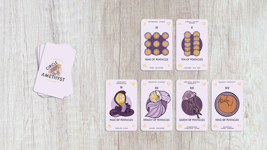 minor arcana: pentacles (9-14)