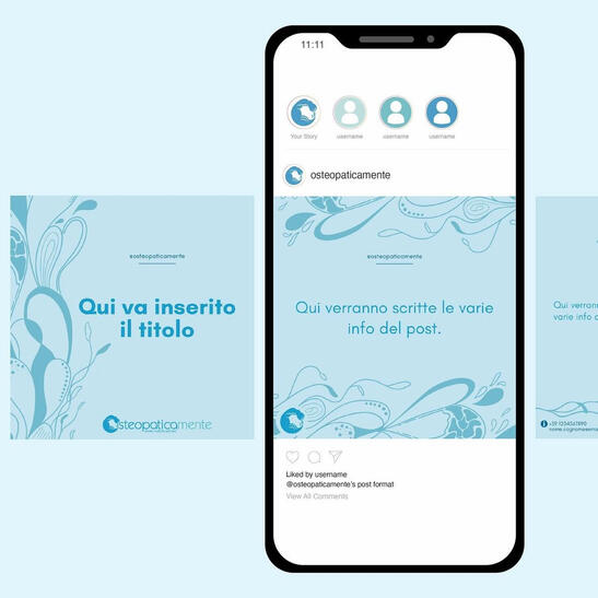 osteopaticamente: osteopathy study — social media format