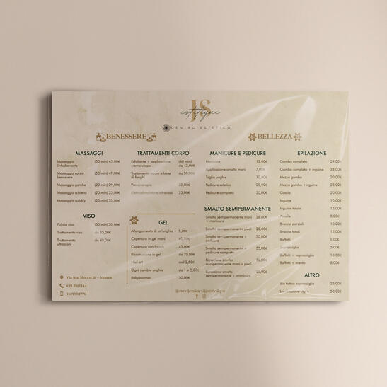 JS estetique: beauty salon β flyer